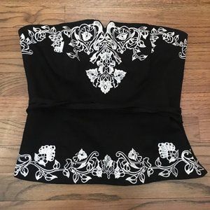 Decorative Navy Bustier | White House Black Market